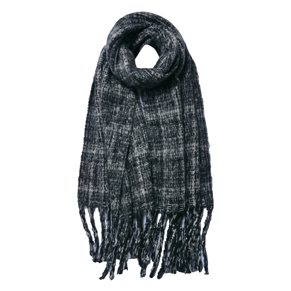 Scarf Women Print Grey 40x185 cm