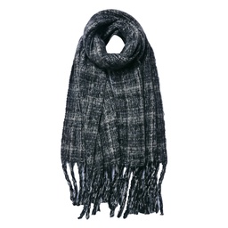 [JZSC0789G] Foulard Donna stampato Grigio 40x185 cm