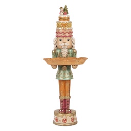 [6PR6220] Decoratie notenkraker met schaal 15x15x41 cm