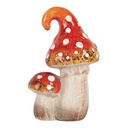 Decorazione Funghi Rosso Bianco 8x6x12 cm