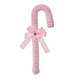 [66103S] Décoration de Noël Pendentif Canne à sucre Rose Blanc 12x4x36 cm