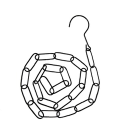 Clayre & Eef Ketting met Haak 100 cm Zwart Metaal