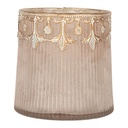 Glass Tea Light Houder Pink Ø 10x10 cm