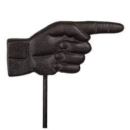 Clayre & Eef Gartenspieá Hand 18x88 cm Braun Metall