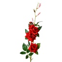 Rami Artificiali Decorativi con fiori Rosso Verde 12x8x83 cm
