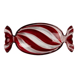 [6GL5200] Glass Bowl Red 23x11x4 cm
