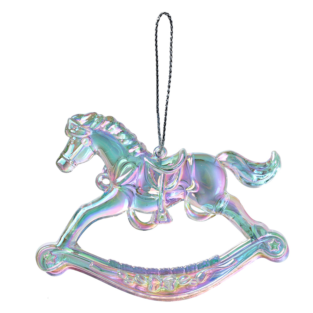 Decoratie hanger hobbelpaard 8x1x6 cm
