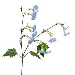 [5PL0332BL] Branche décorative avec fleurs Bleu Vert 80 cm