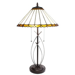 [5LL-6282] Tischlampe Tiffany Ø 41x69 cm E27/max 2x60W