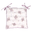 Cuscino Sedia Viola, Bianco 40x40x4 cm