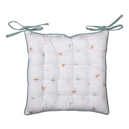[FOB29] Chair cushion Foam White, Green 40x40x4 cm