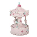 Casella di musica giostra Giostra Rosa Blu Ø 12x19 cm