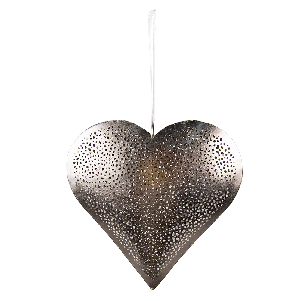 Decorazione pendente cuore Argento 20x4x20 cm
