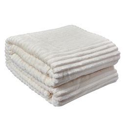 [KT060.158W] Plaid Blanc 180x200 cm