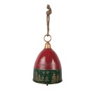 Décoration Cloche Rouge Vert Ø 26x38 cm