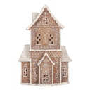Décoration Maison avec LED Marron Blanc 16x8x23 cm