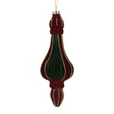 Christmas Bauble Red Green Ø 6x17 cm