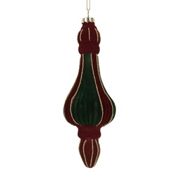[6GL5235] Boule de Noël Rouge Vert Ø 6x17 cm