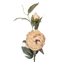 Deko Ast mit Blumen Beige Grün 14x14x83 cm