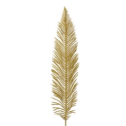 [65806] Deko Blatt Goldfarbig 7x1x45 cm