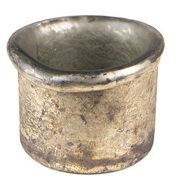 [6GL4275] Portacandele in Vetro Oro Ø 8x7 cm