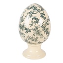 Decoration Egg on base Yellow Green Ø 15x24 cm