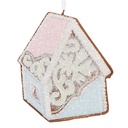 Décoration pendante d'un maison Bleu Rose 9x1x10 cm