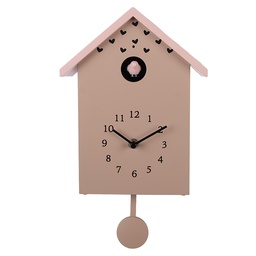 [6KL0840] Orologio da Parete Rosa 20x10x26 cm / 3xAA