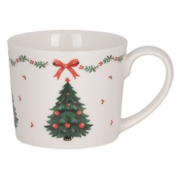 [TCHMU] Becher Weiß Grün 12x8x7 cm / 275 ml