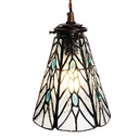 Lampada a Sospensione Tiffany Trasparente Ø 15x115 cm E14/max 1x40W