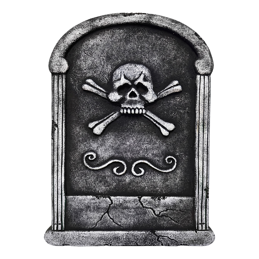 Deko Grabstein Halloween Grau 35x3x55 cm