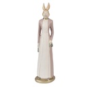 Decoration Rabbit Beige Pink 8x7x28 cm