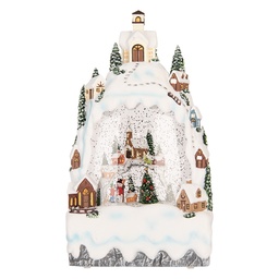 [6PR6180] Sneeuwbol met LED 15x9x27 cm / 3xAA