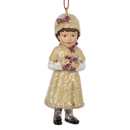 [6PR5709] Décoration pendentif Enfant Vert 4x4x11 cm