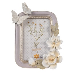 [2F1117] Bilderrahmen Violett Silberfarbig 17x3x23 cm / 10x15 cm