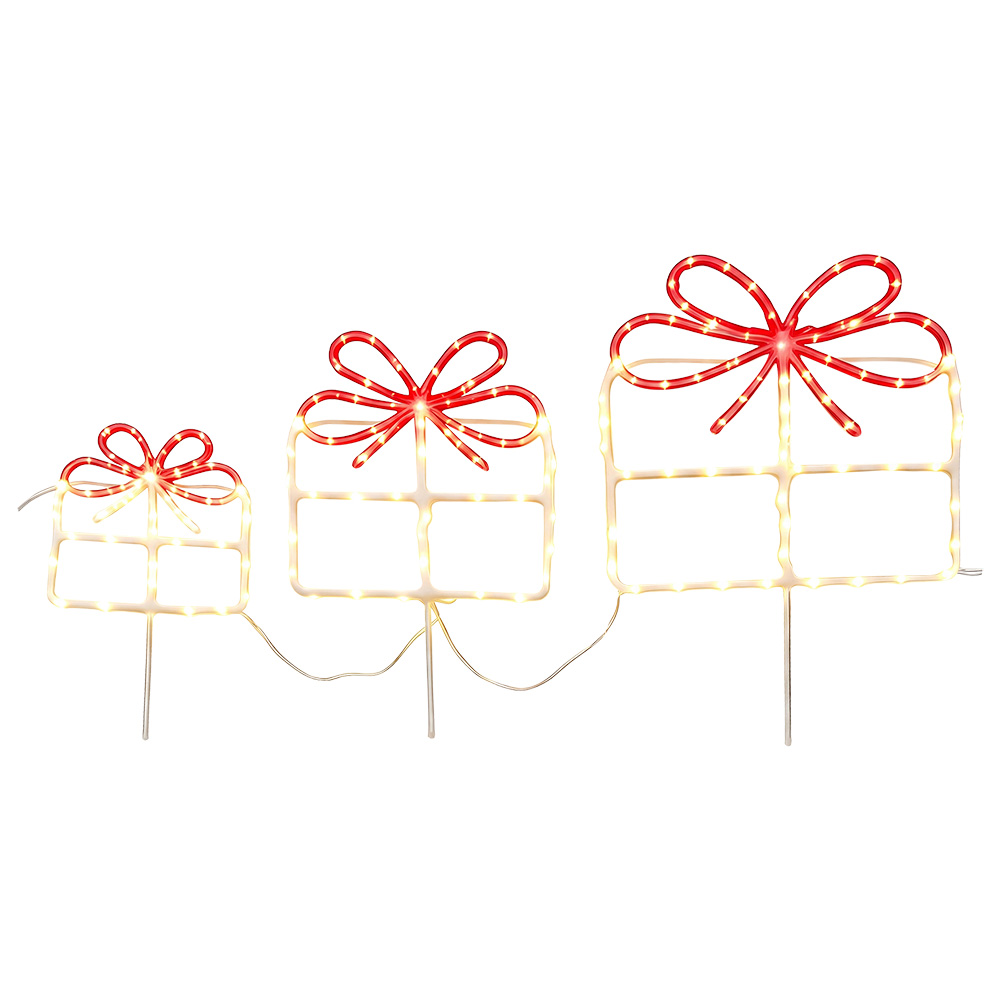 Applique murale Blanc Rouge 15x3x24/20x3x40/25x3x46 cm