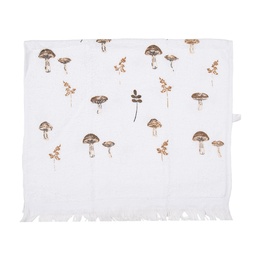 [CTLFJ] Asciugamano Ospite Bianco Marrone 40x66 cm