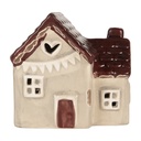Decorazione Casa con LED Beige Rosso 8x6x8 cm