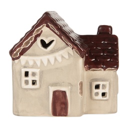 [6CE2271] Decorazione Casa con LED Beige Rosso 8x6x8 cm