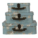 Valises décoratives (set de 3) Vert 30x21x9/25x18x9/20x16x8 cm