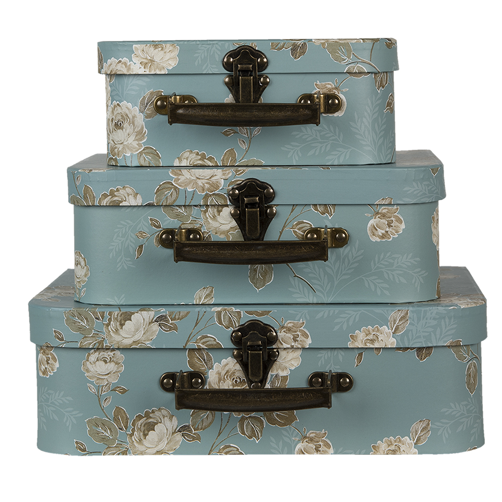 Decoratie koffer (3) 30x21x9/25x18x9/20x16x8 cm