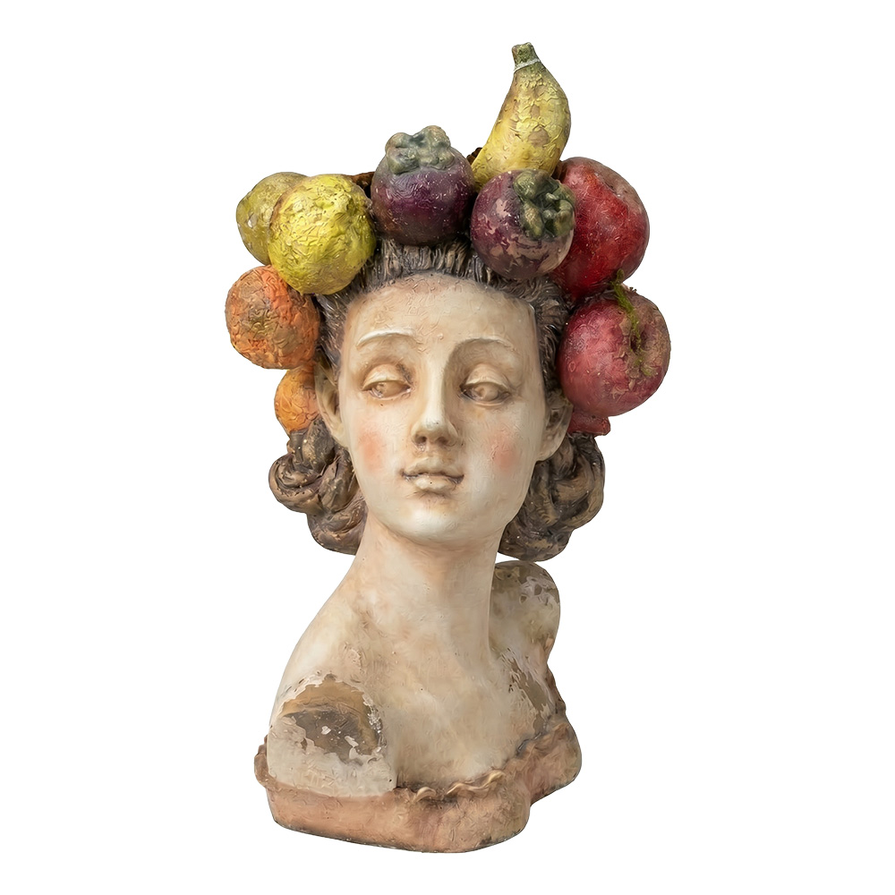 Decoratie buste vrouw 30x27x45 cm