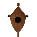 Piquets décoratifs de jardin Maison Marron 12x12x84 cm