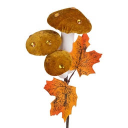 [66820O] Décoration Champignon Orange 8x4x55 cm