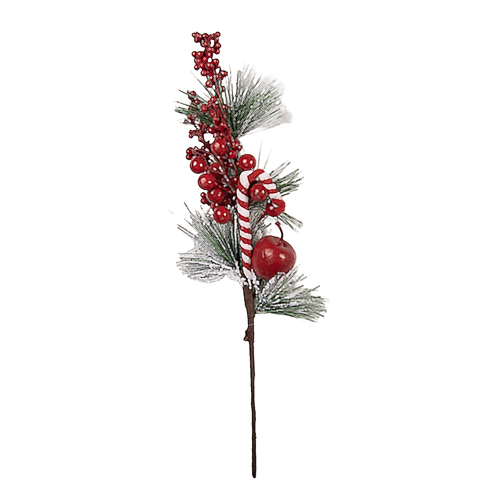 Weihnachtsdeko Weiß Rot 12x9x40 cmm