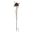 Piquet de jardin oiseau Rouge 27x24x147 cm