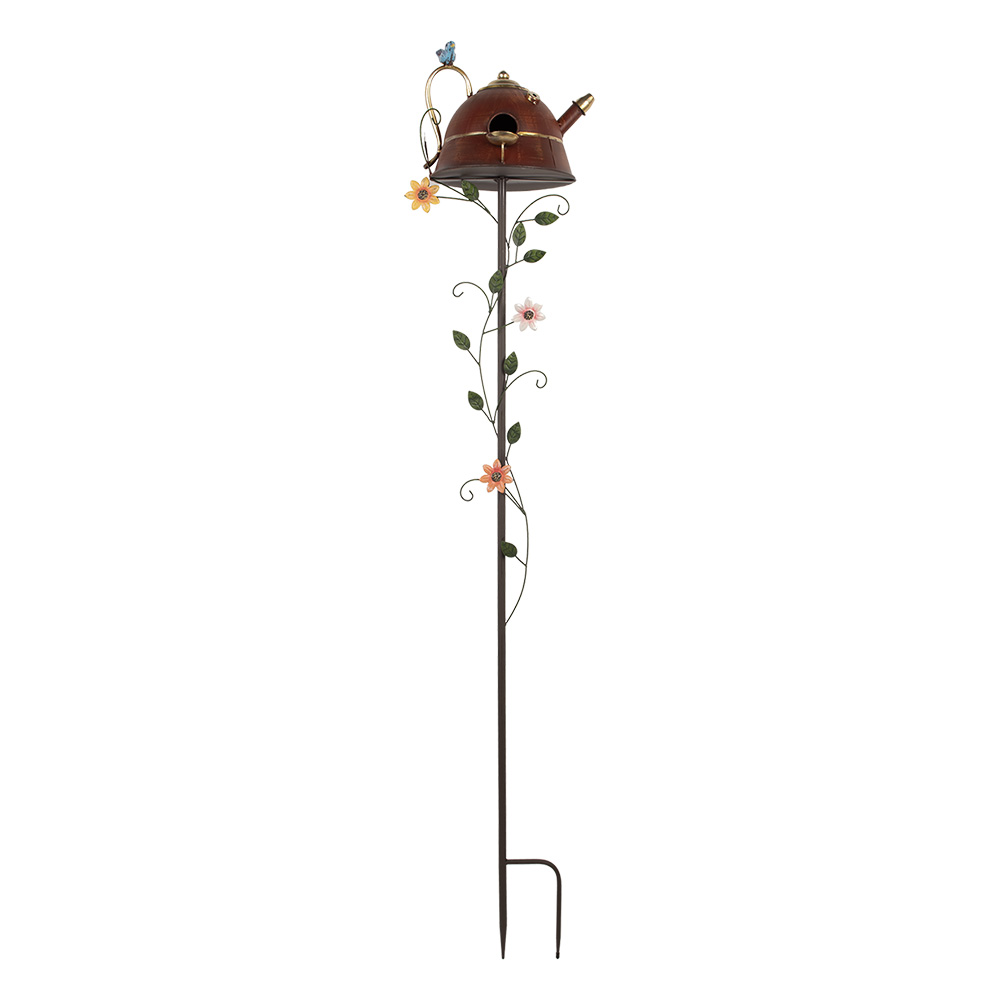 Piquet de jardin oiseau Rouge 27x24x147 cm
