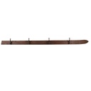 Wall Coat Rack 4 Hooks Brown 170x8x12 cm