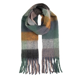 [JZSC0856G] Scarf Women Grey 38x200 cm