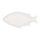 Schüssel Fisch Weiß 24x11x2 cm / 100 ml